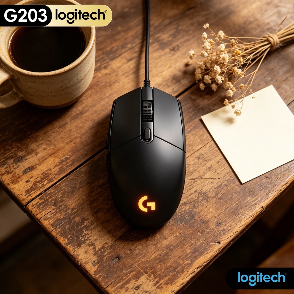 Logitech Mouse G203 - Проводная игровая мышь Logitech G203, практичная