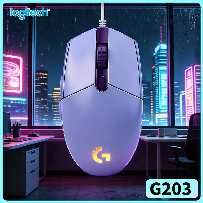 Logitech Mouse G203 - Игровая мышь Logitech G203, сенсор 8000