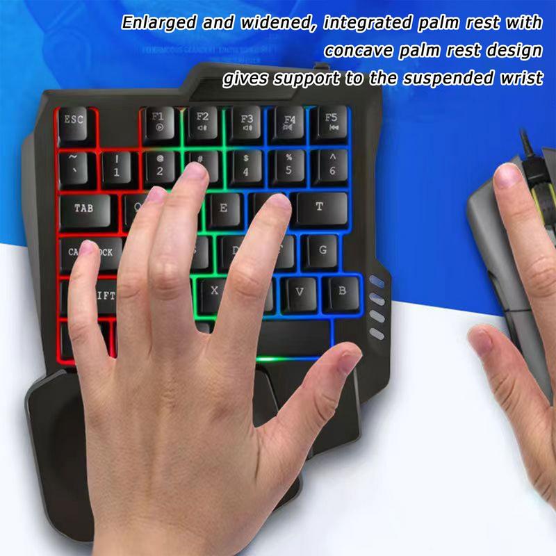 Gaming Keyboard Half - 35-клавишная игровая клавиатура, одноручная USB-проводная одноручная