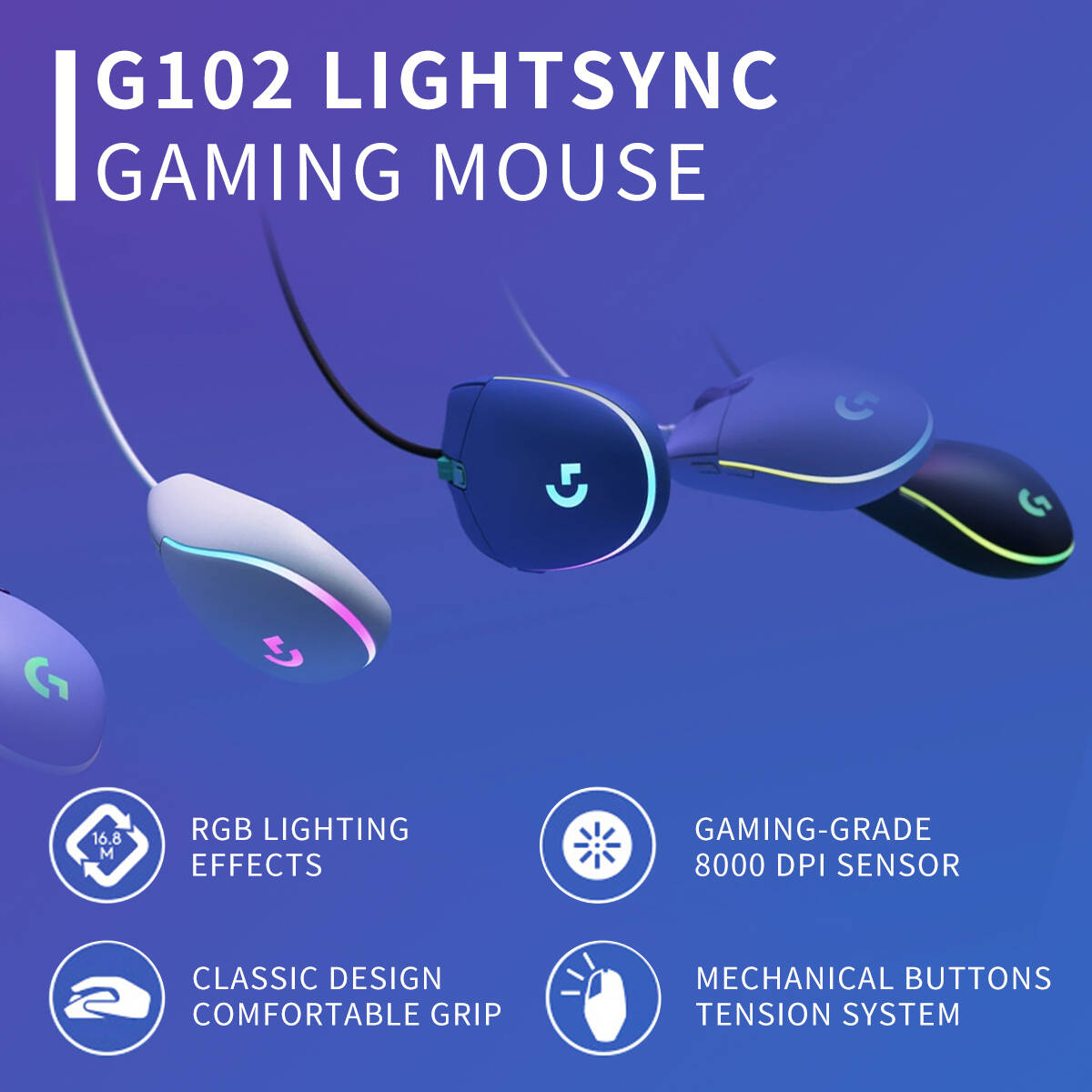 Игровая мышь Logitech G102 с п – обзор и цена Logitech Mouse G203