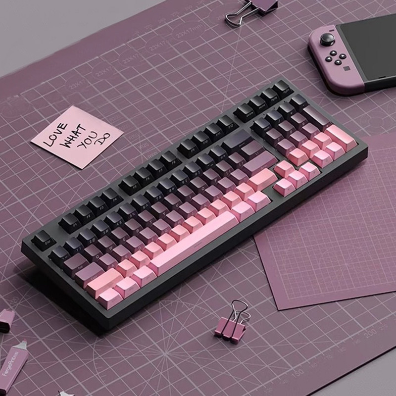 Градиентные кейкапы с боковой  – обзор и цена Gaming Keyboard Typewriter
