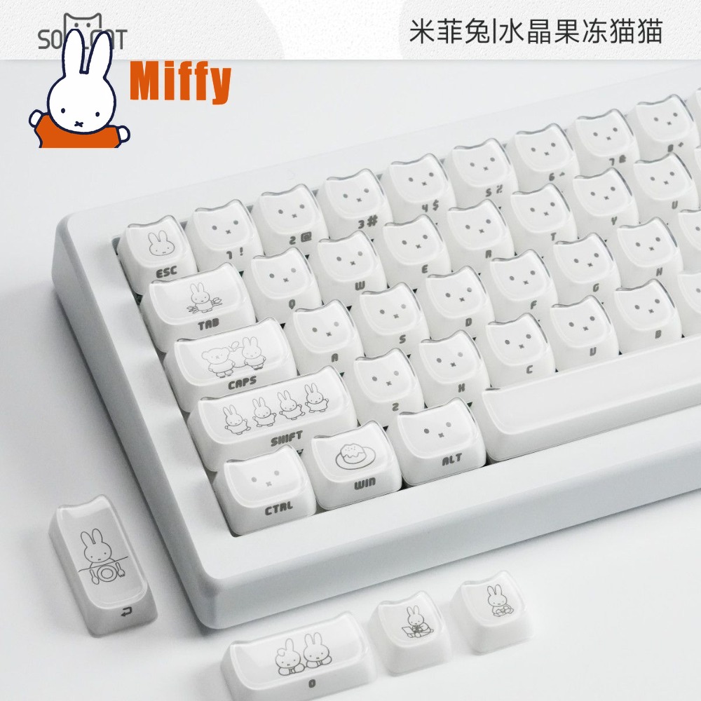 Милые кейкапы Miffy: кристальн – обзор и цена Gaming Keyboard Typewriter